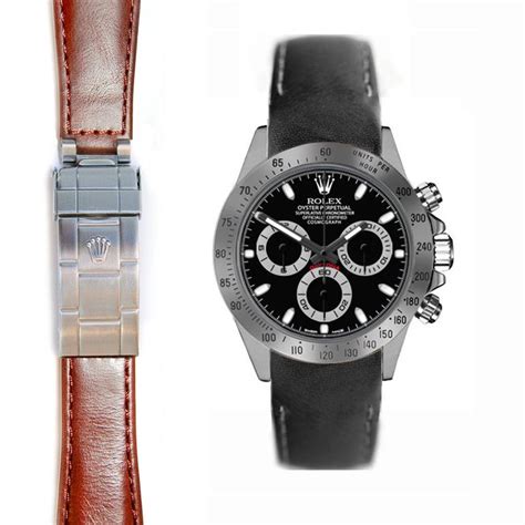 rolex daytona leather watch bands|rolex watches with custom straps.